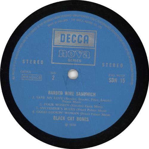 Black Cat Bones Barbed Wire Sandwich - 1st - EX UK vinyl LP album